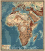 Historic Map : Wall Map, Africa - Physical. 1900 - Vintage Wall Art