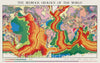Historic Map : Wall Map, World - Geology: Oceanic and Continental - Tectonics 1985 - Vintage Wall Art