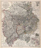 Historic Map : Germany, Die Preussische Provinz Sachsen, 1866 Atlas v1 , Vintage Wall Art