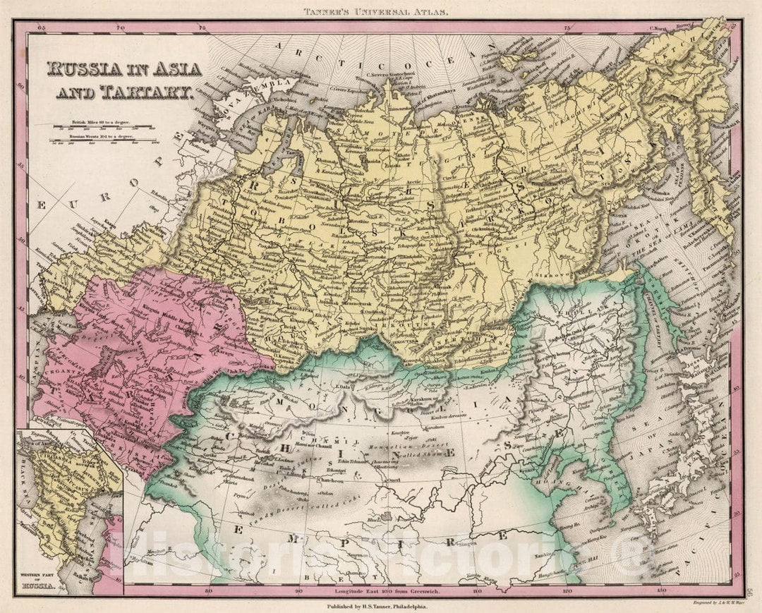 Historic Map : Russia in Asia and Tartary, 1836 Atlas v1