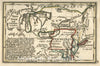 Historic Map : New York And Pennsylvania. Atlas Minimus of Several Empires, Kingdoms and States of the Known World, 1758 Atlas - Vintage Wall Art