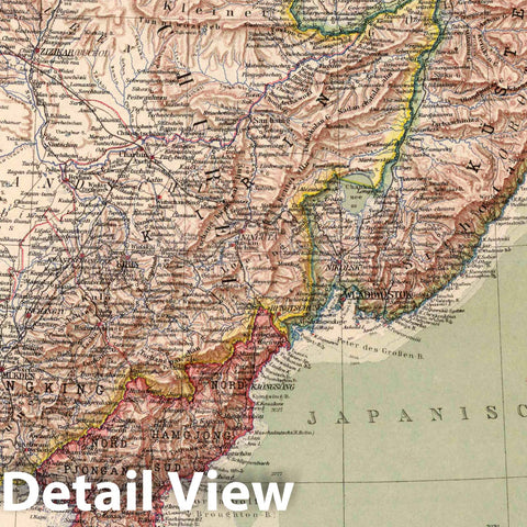 Historic Map : Japan, 76. Der Ferne Osten. The Far East, 1925 Atlas , Vintage Wall Art