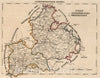 Historic Map : Germany, V. 2:6-10: VII: III. Kurfurstenthum Hessen. Prov: 1. Noederjessem.2. Oberhessen, 1825 Atlas , Vintage Wall Art