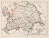 Historic Map : England, V.3:11-15:XV. Britisches Reich. A. Kon: England. a. England ab Sich: Shire: 35-36, 1830 Atlas , Vintage Wall Art