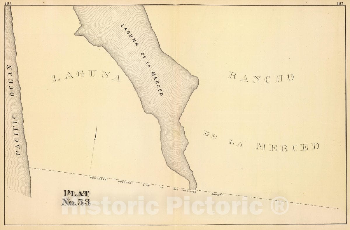 Historic Map : Plat fifty-three [San Francisco), 1876, Vintage Wall Decor