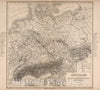 Historic Map : Germany, Deutschland. Nach seinen : oro-hydrographisch. Verhaltnissen, 1866 Atlas , Vintage Wall Art