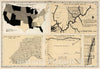 Historic Map : Plate 50. Facsimile Map of Land Grants 1785-1828, 1787 Atlas - Vintage Wall Art