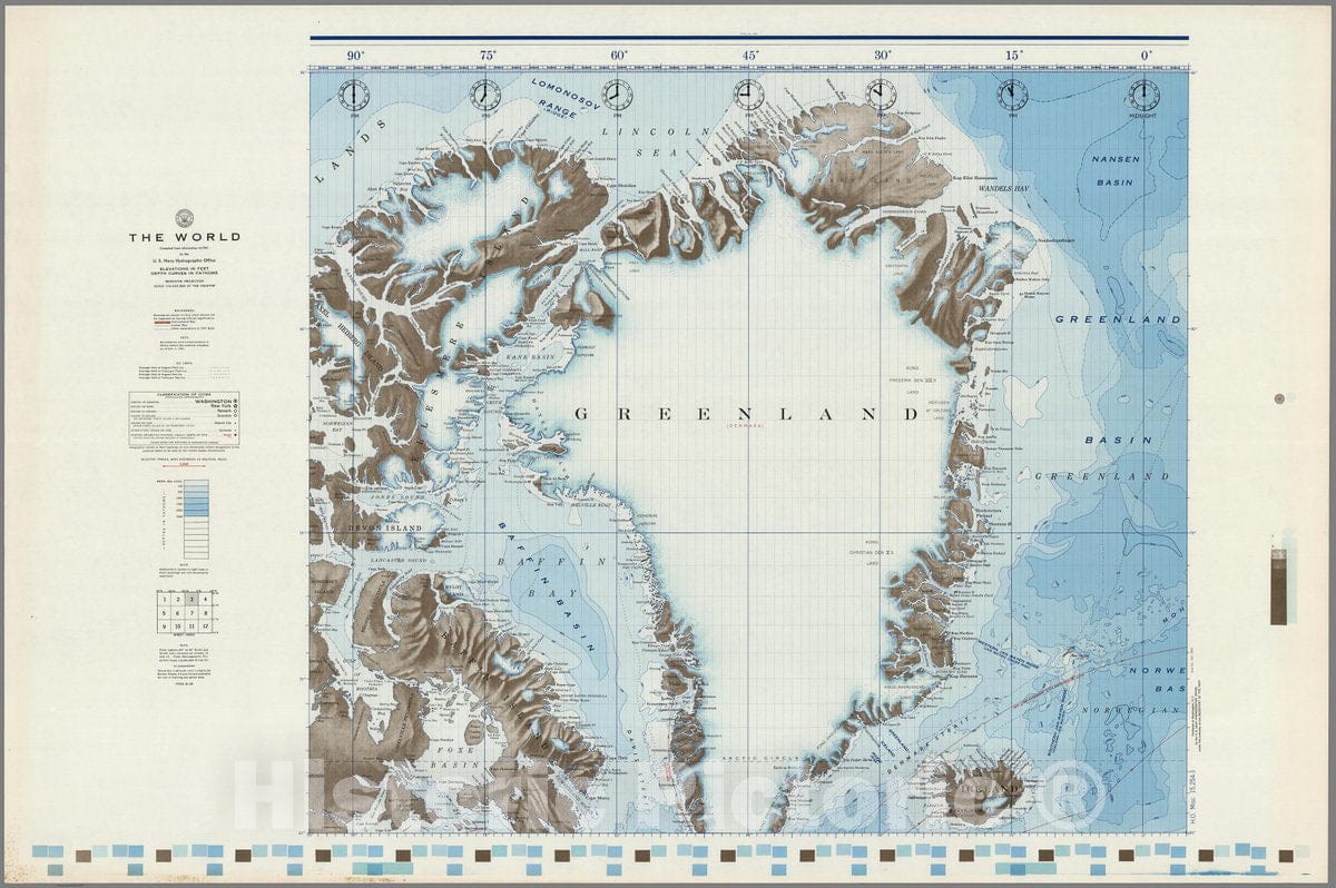 Historic Map : The World (Sheet 3), 1961, Vintage Wall Decor
