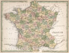 Historic Wall Map : France. A Comprehensive Atlas, Geographical, Historical & Commercial, 1838 Atlas - Vintage Wall Art