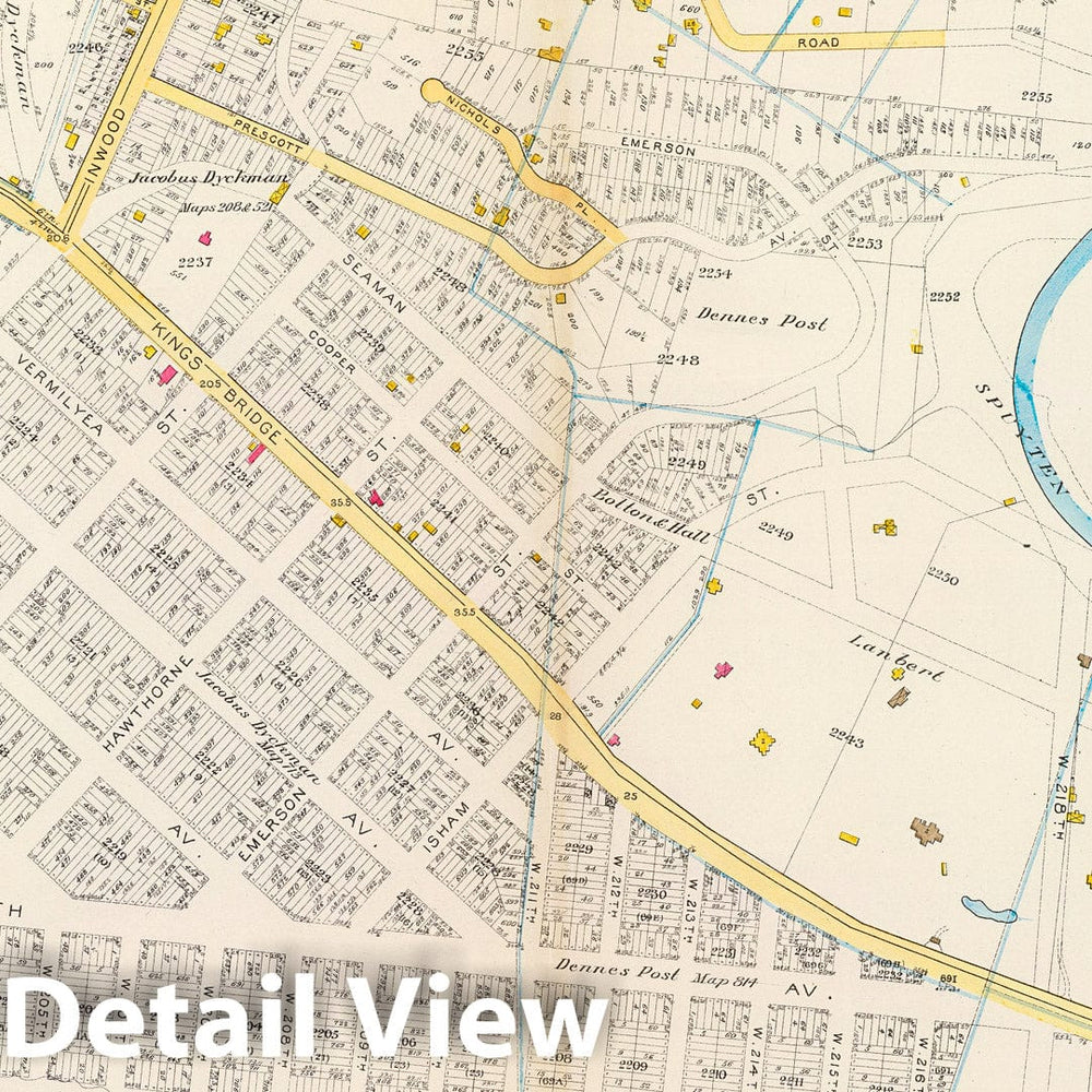 Historic Map : Pl. 45: ward 12., 1891, Vintage Wall Decor