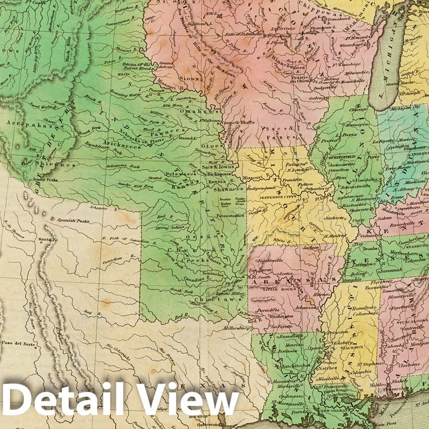 Historic Map : United States., 1838, Vintage Wall Decor