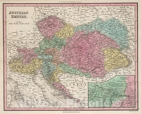 Historic Map : Austrian Empire. (Inset) Environs of Vienna, 1836 Atlas v2