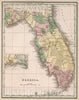Historic Map : Florida, 1838 Atlas - Vintage Wall Art