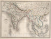 Historic Map : India, South East Asia Indes, Colonies Anglaises. Pl. 34, 1863 Atlas , Vintage Wall Art