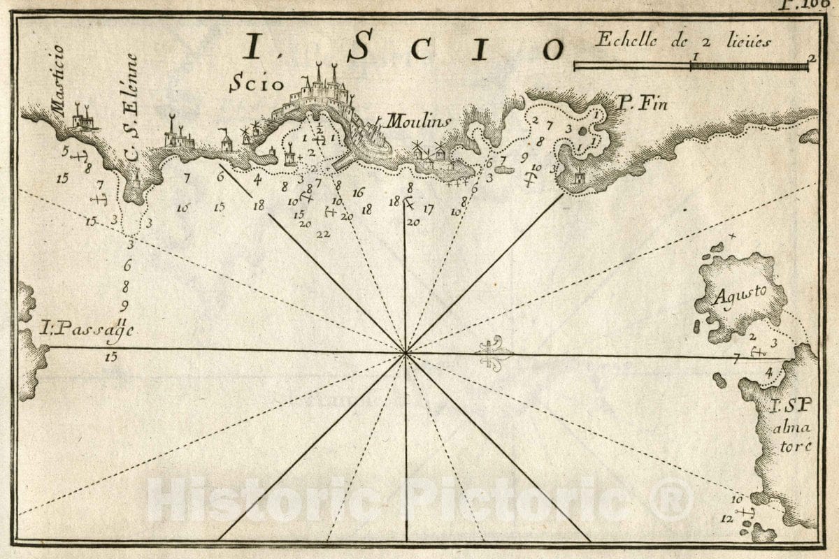 Historic Map : Pl. 106. Scio Island, Turkey, 1764 Chart - Vintage Wall Art