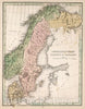 Historic Map : Denmark, Sweden, Norway and Lapland, 1838 Atlas - Vintage Wall Art