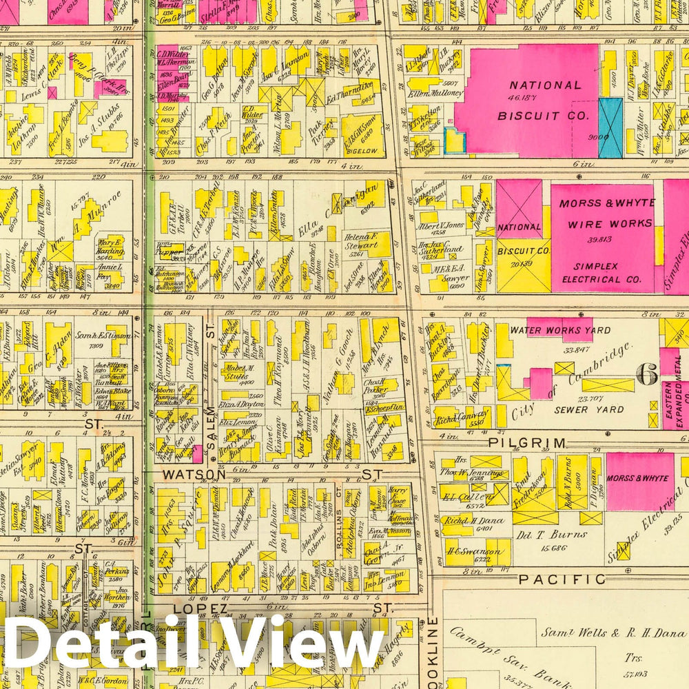 Historic Map : City Atlas - 1903 6. Wards 6-7. - Vintage Wall Art