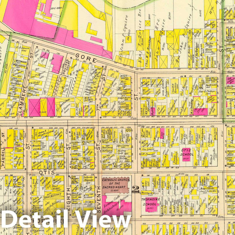 Historic Map : City Atlas - 1903 12. Wards 1-3. - Vintage Wall Art