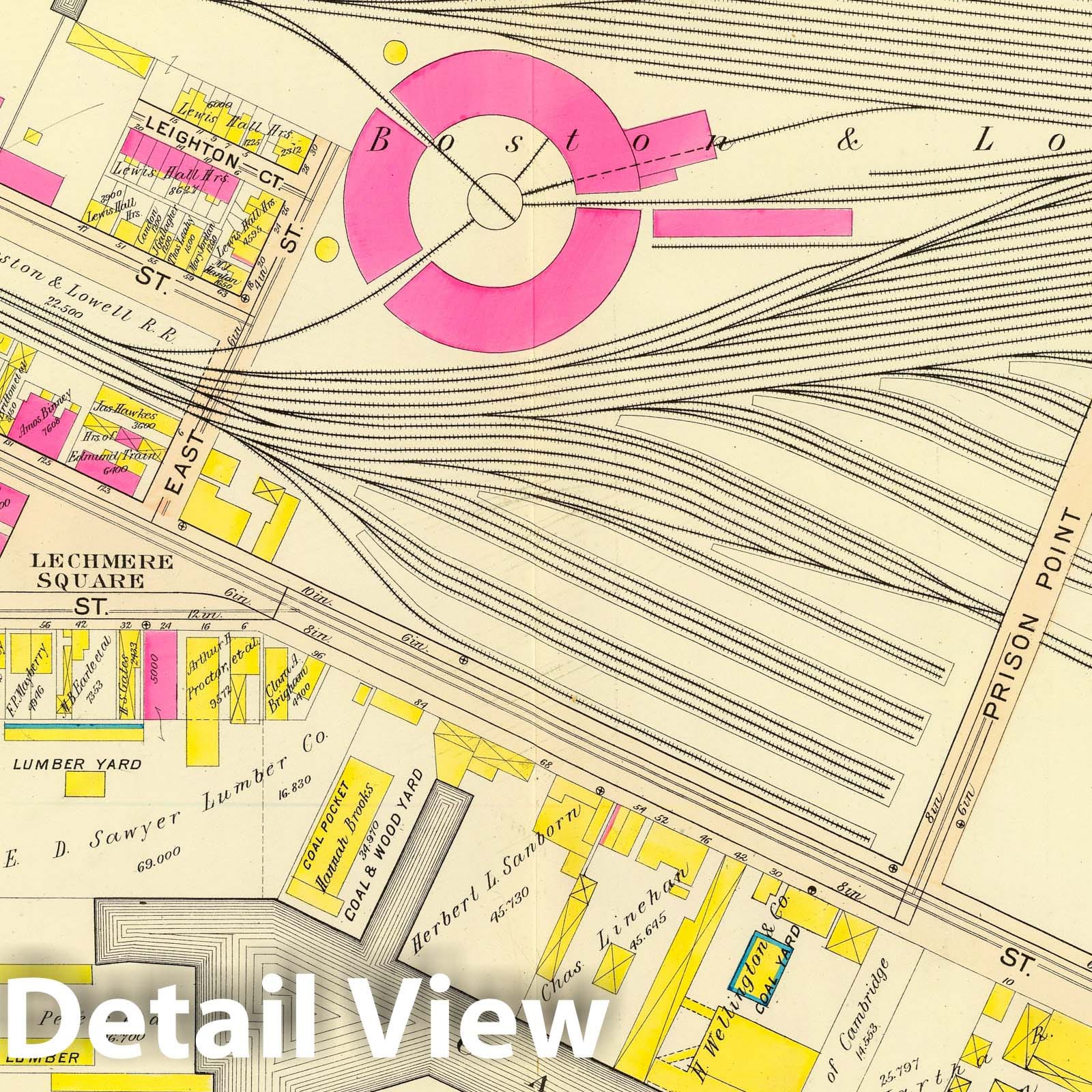 Historic Map : City Atlas - 1903 11. Ward 1. - Vintage Wall Art