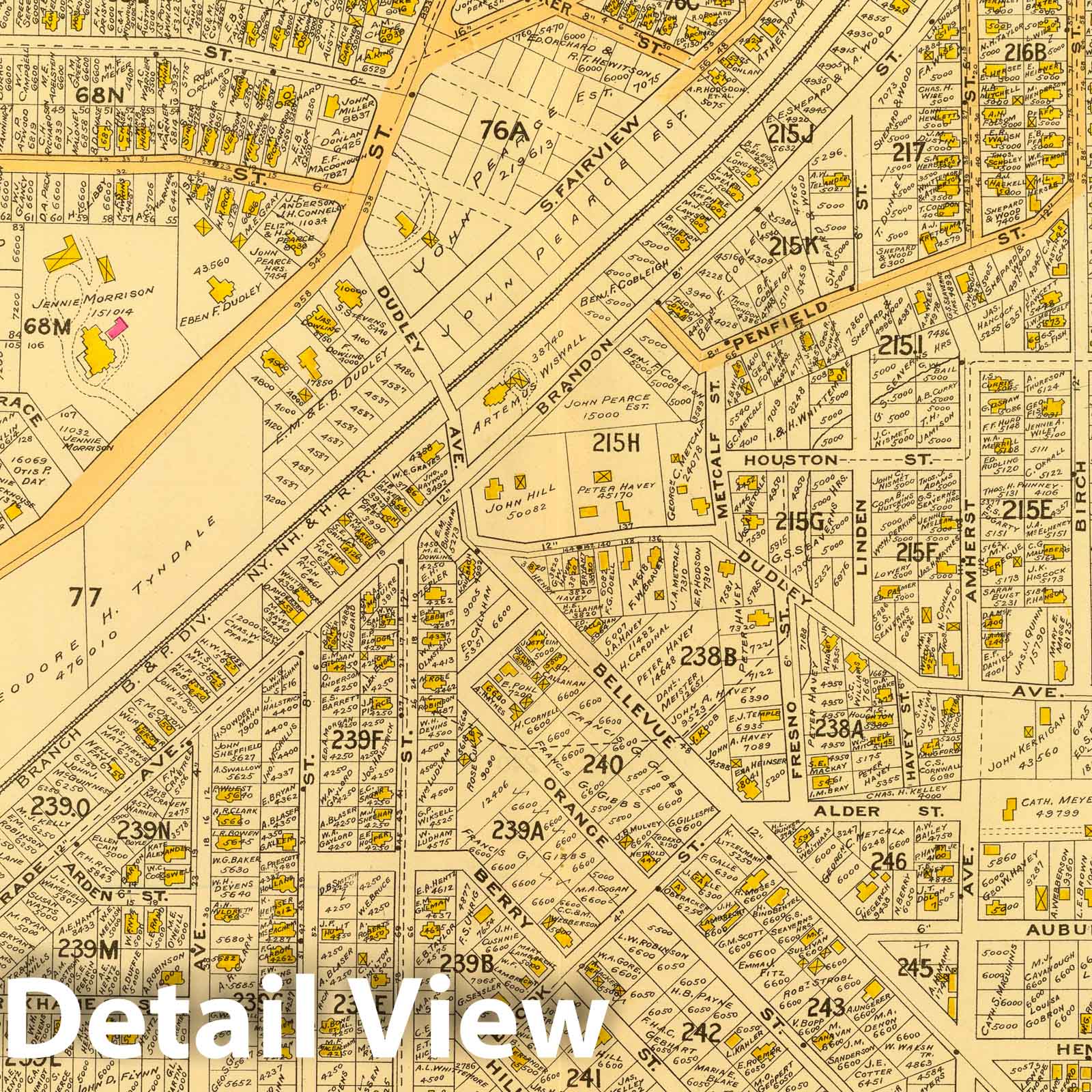 Historic Map : City Atlas - 1899 23. Ward 23 West Roxbury. - Vintage Wall Art