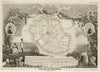 Historic Wall Map : Algeria, 1856 Isle De La Reunion. , Vintage Wall Art