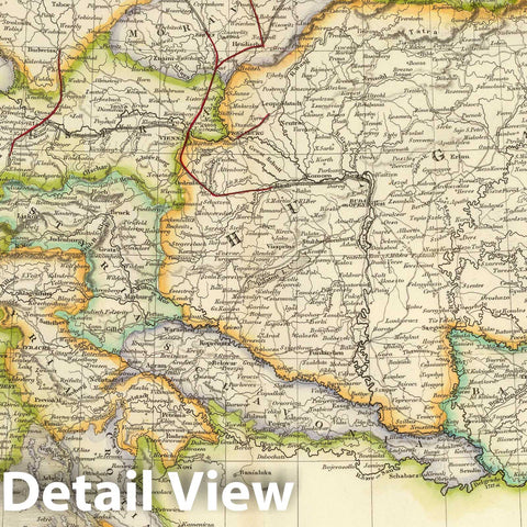Historic Map : 1844 Austrian Empire. - Vintage Wall Art