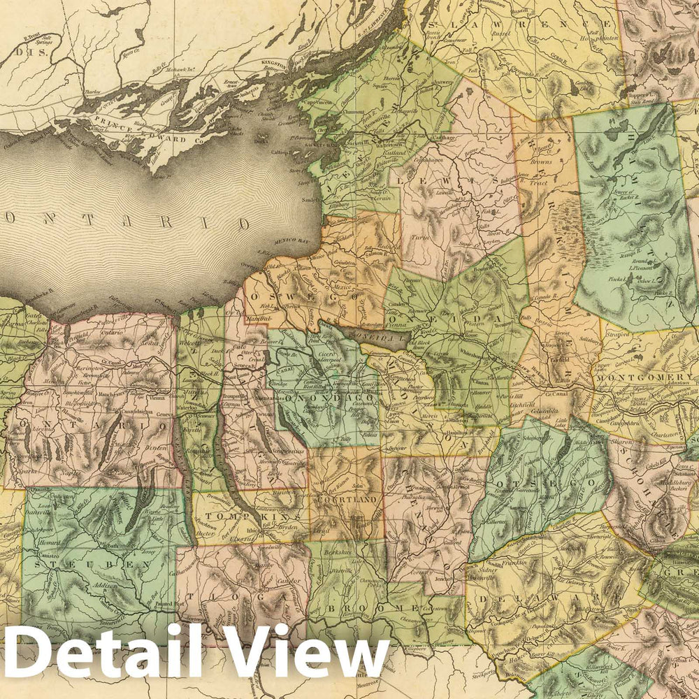 Historic Map : 1833 New York. v1 - Vintage Wall Art