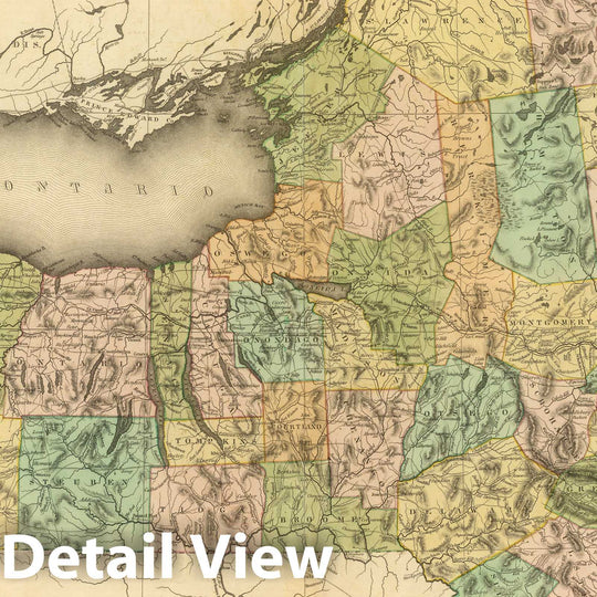 Historic Map : 1833 New York. v1 - Vintage Wall Art