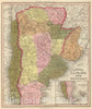 Historic Wall Map : Argentina; Chile, 1845 Chile, La Plata And Montevideo. , Vintage Wall Art