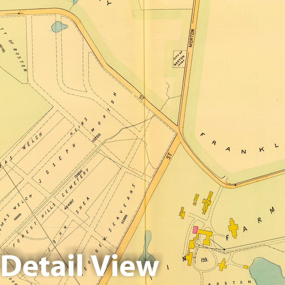 Historic Map : City Atlas - 1899 18. Ward 23 West Roxbury. - Vintage Wall Art