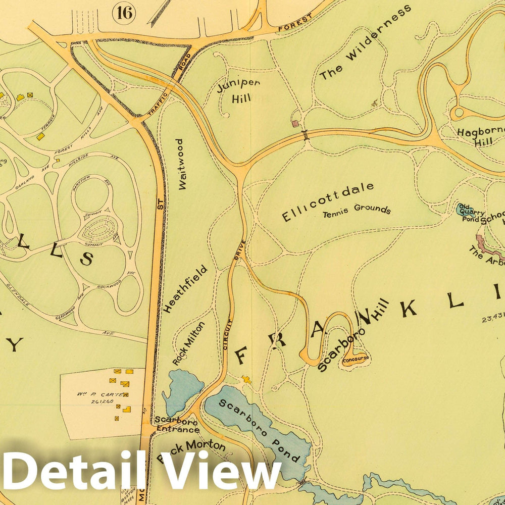 Historic Map : City Atlas - 1899 17. Ward 23 West Roxbury. - Vintage Wall Art