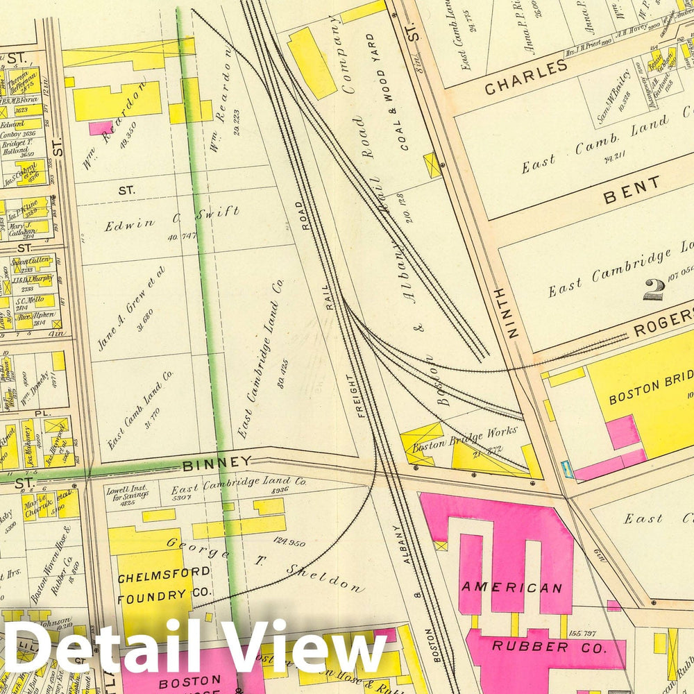 Historic Map : City Atlas - 1903 9. Wards 2-4. - Vintage Wall Art