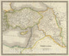 Historic Map : 1844 Turkey in Asia. - Vintage Wall Art