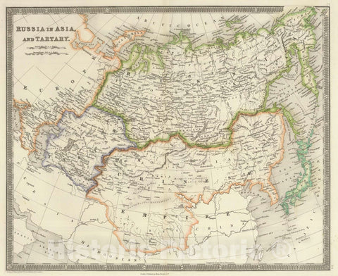 Historic Map : 1844 Russia In Asia and Tartary. - Vintage Wall Art