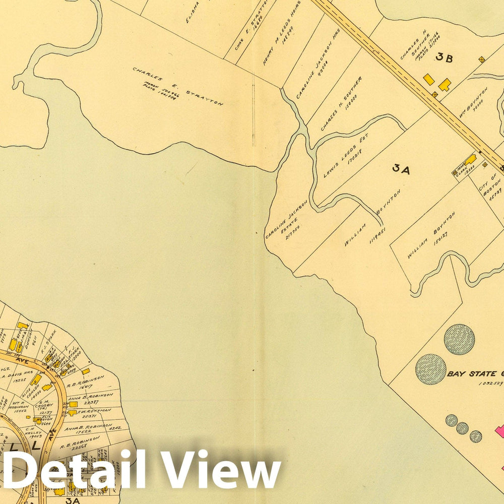 Historic Map : City Atlas - 1899 3. Ward 20 Dorchester. - Vintage Wall Art