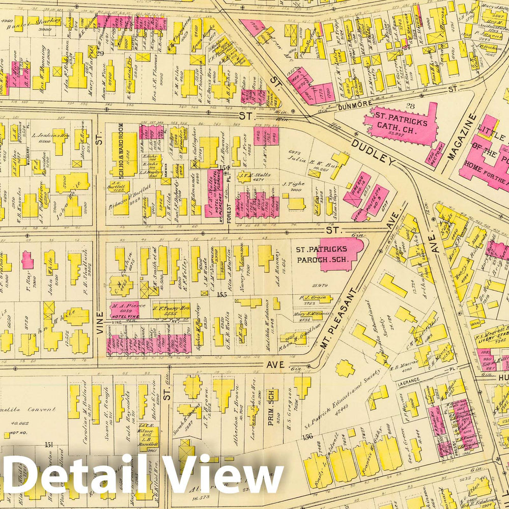 Historic Map : City Atlas - 1895 42. Ward 17. - Vintage Wall Art