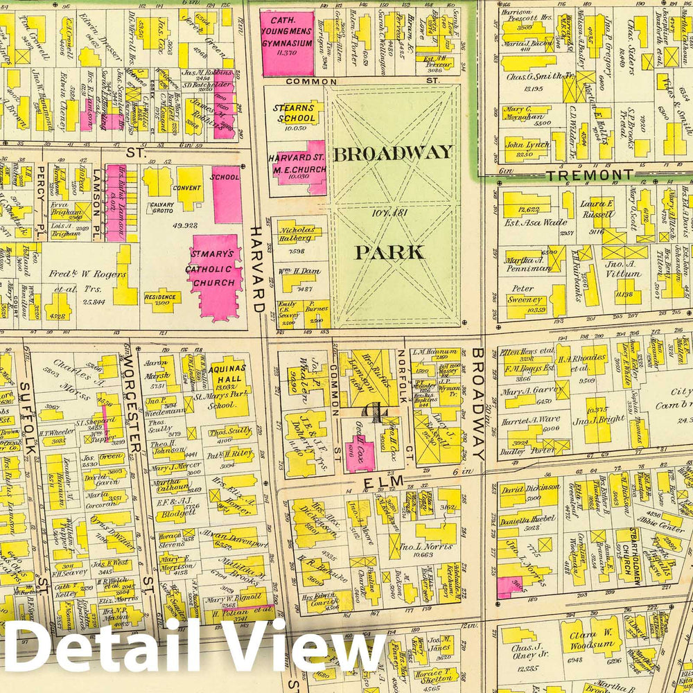 Historic Map : City Atlas - 1903 8. Wards 4-6. - Vintage Wall Art