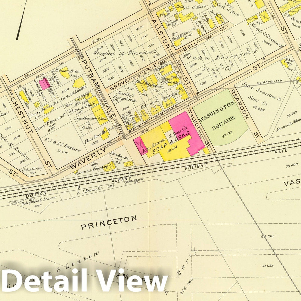 Historic Map : City Atlas - 1903 3. Ward 6. - Vintage Wall Art