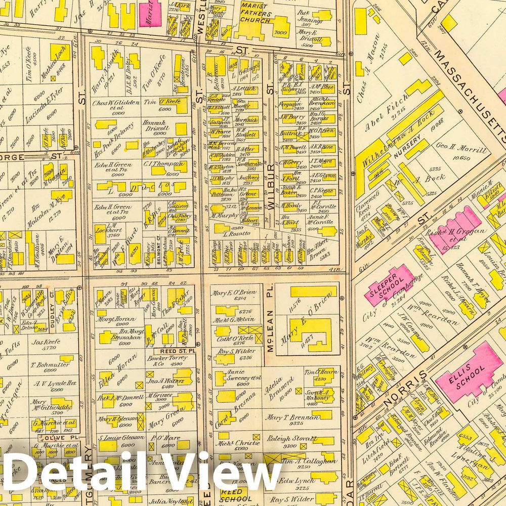 Historic Map : City Atlas - 1903 29. Ward 11. - Vintage Wall Art
