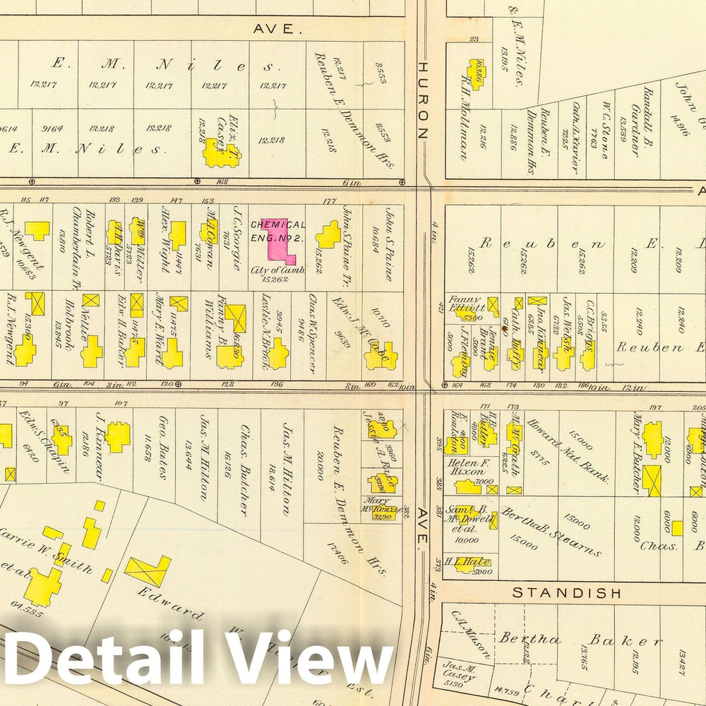 Historic Map : City Atlas - 1903 31. Ward 9. - Vintage Wall Art