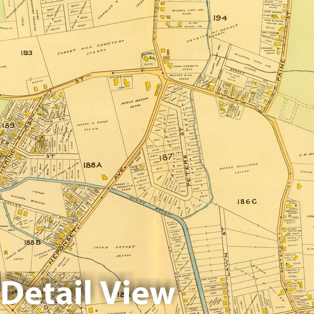 Historic Map : City Atlas - 1899 19. Ward 23 West Roxbury. - Vintage Wall Art