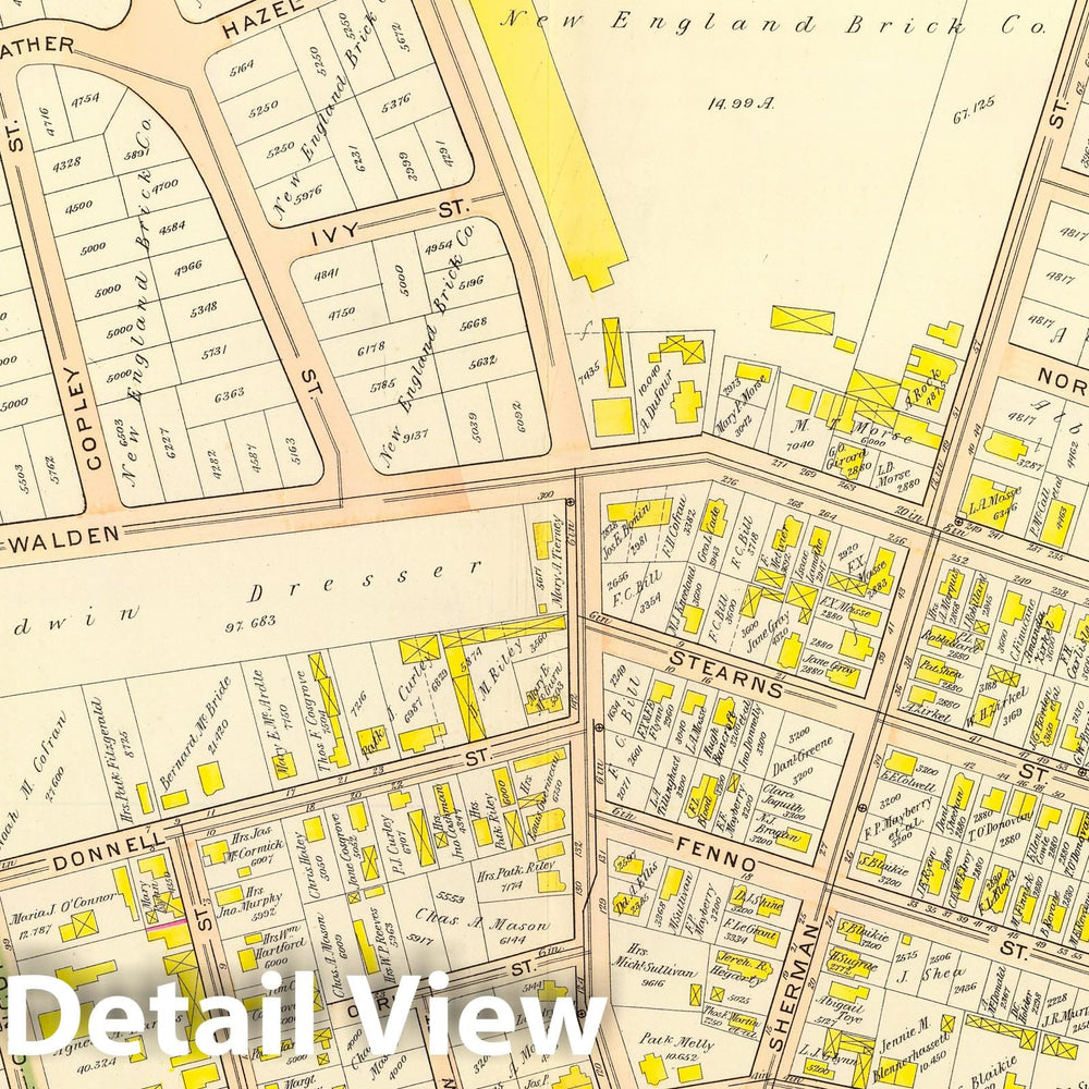 Historic Map : City Atlas - 1903 25. Wards 9-10. - Vintage Wall Art