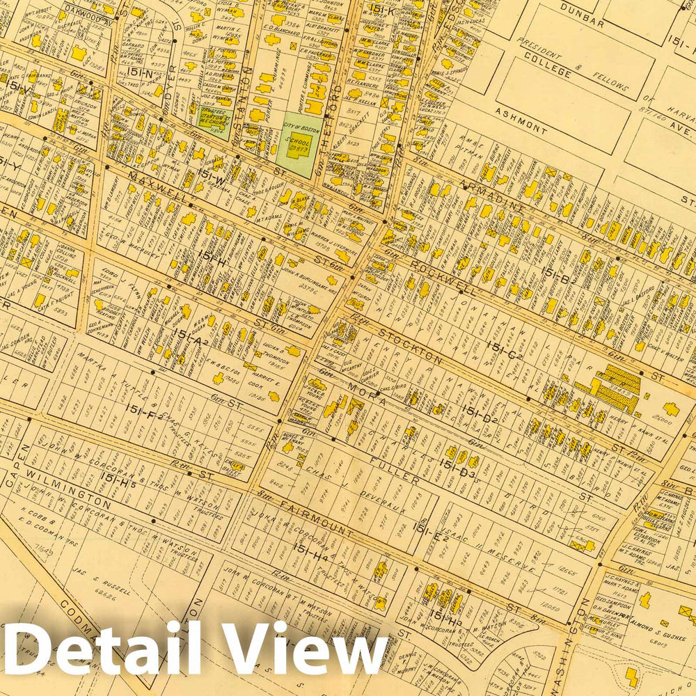 Historic Map : City Atlas - 1899 10. Ward 24 Dorchester. - Vintage Wall Art