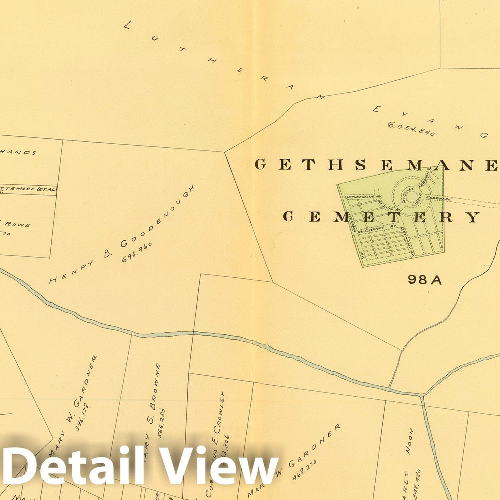 Historic Map : City Atlas - 1899 29. Ward 23 West Roxbury. - Vintage Wall Art