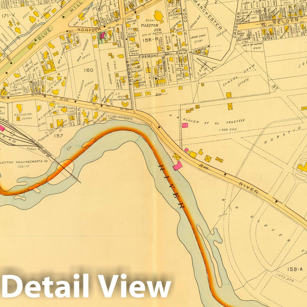 Historic Map : City Atlas - 1899 12. Ward 24 Dorchester. - Vintage Wall Art