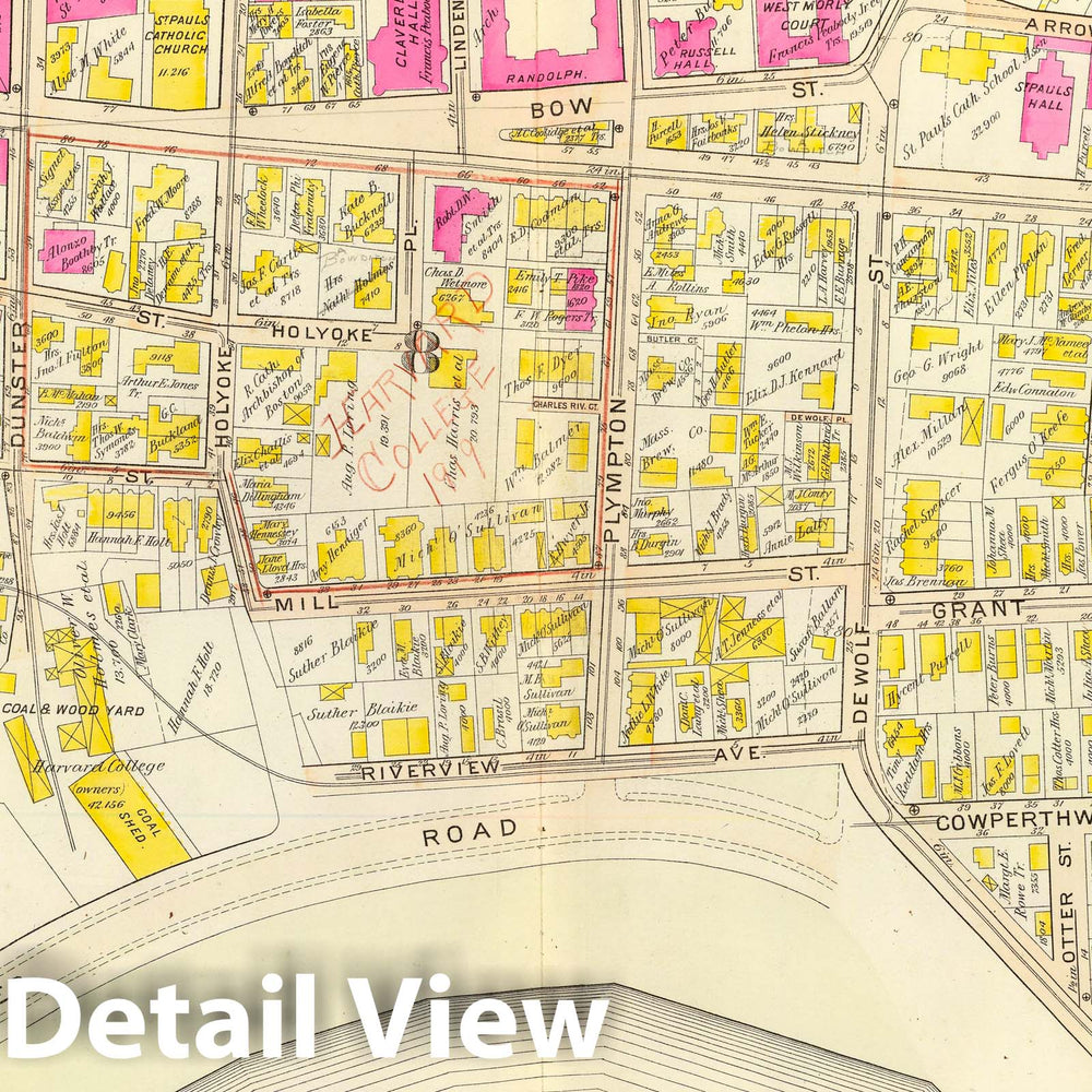 Historic Map : City Atlas - 1903 17. Wards 8-9. - Vintage Wall Art