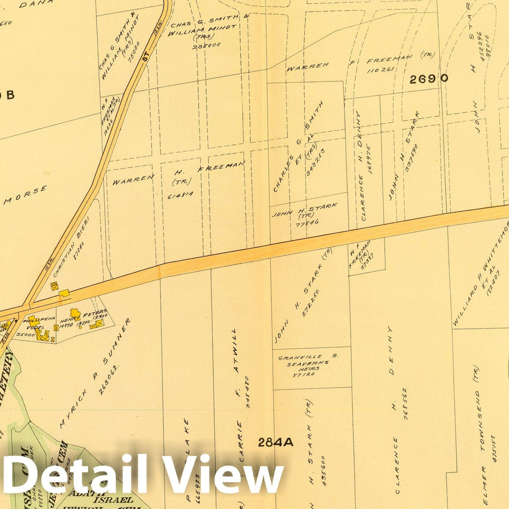 Historic Map : City Atlas - 1899 32. Ward 23 West Roxbury. - Vintage Wall Art