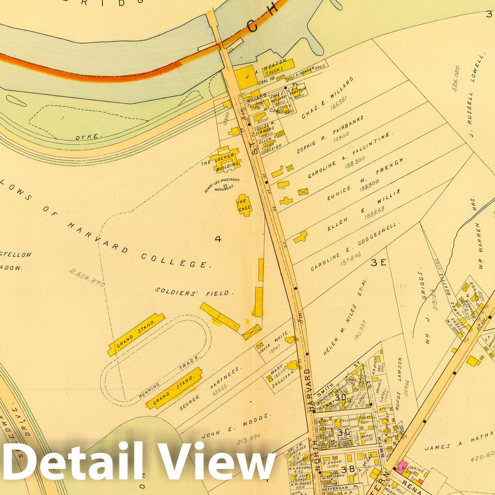 Historic Map : City Atlas - 1899 33. Ward 25 Brighton. - Vintage Wall Art