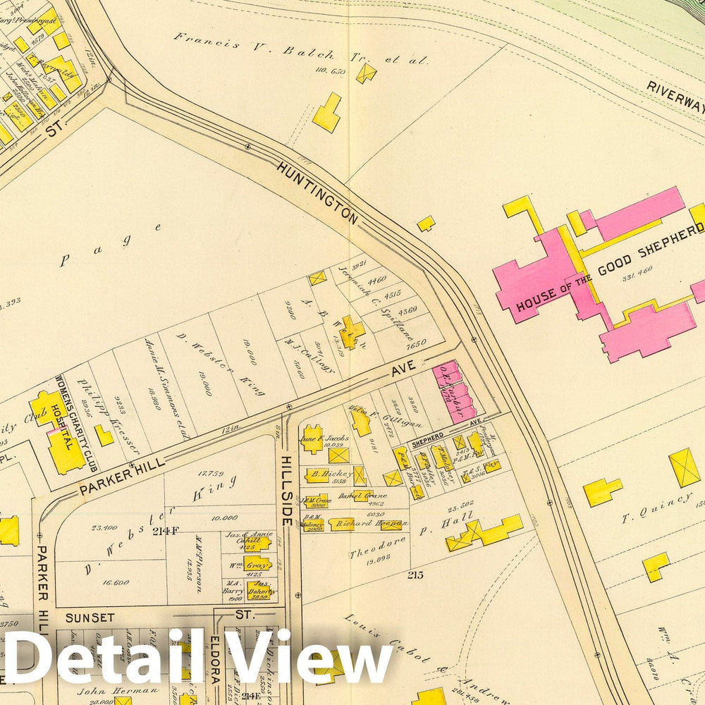 Historic Map : City Atlas - 1895 30. Ward 19. - Vintage Wall Art