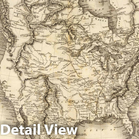 Historic Map : 1814 North America. - Vintage Wall Art
